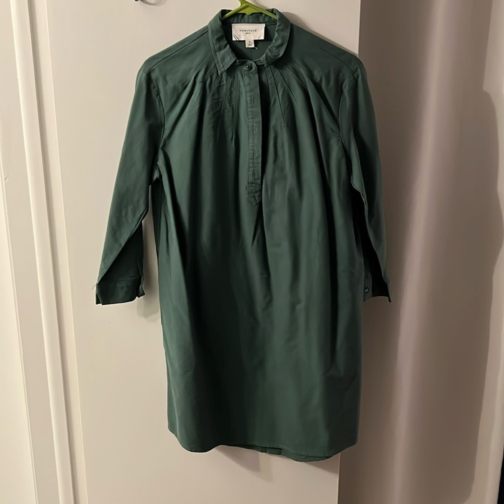 Pomander Place Dark Green Shirt dress